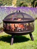 BUSCHBECK Feuerkorb Wildfire Braun Stahl mit Grillrost Bild 2