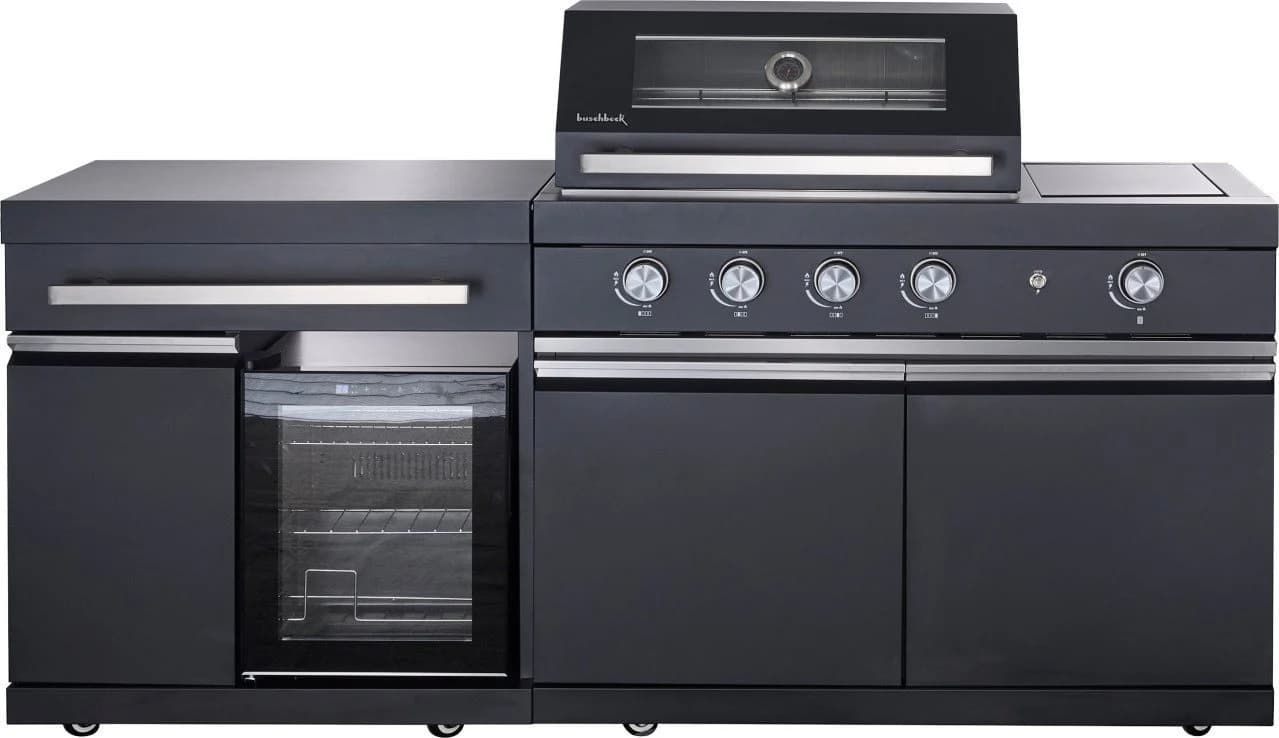 Buschbeck Outdoorküche Newcastle Schwarz 4-fach Gasbrenner