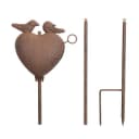 Haushalt International Vogelfutterstation Herzform Metall Braun Bild 1