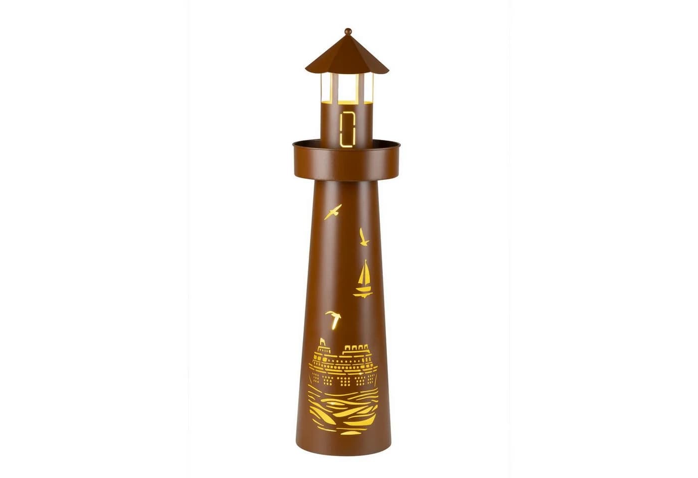 Haushalt International LED-Leuchtturm Rostoptik mit Timer - Bild 2