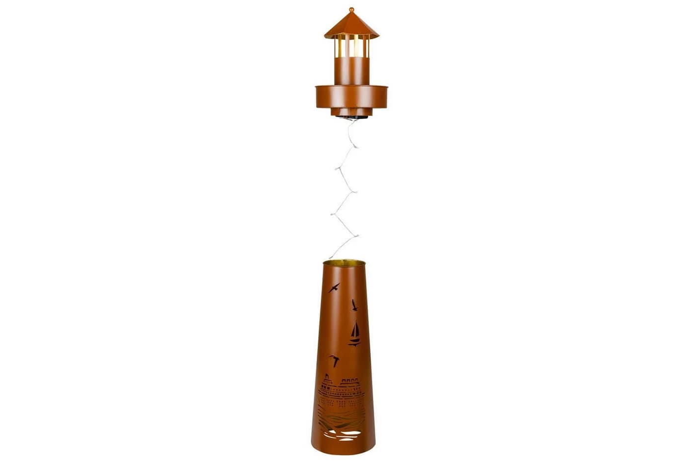 Haushalt International LED-Leuchtturm Rostoptik mit Timer - Bild 3