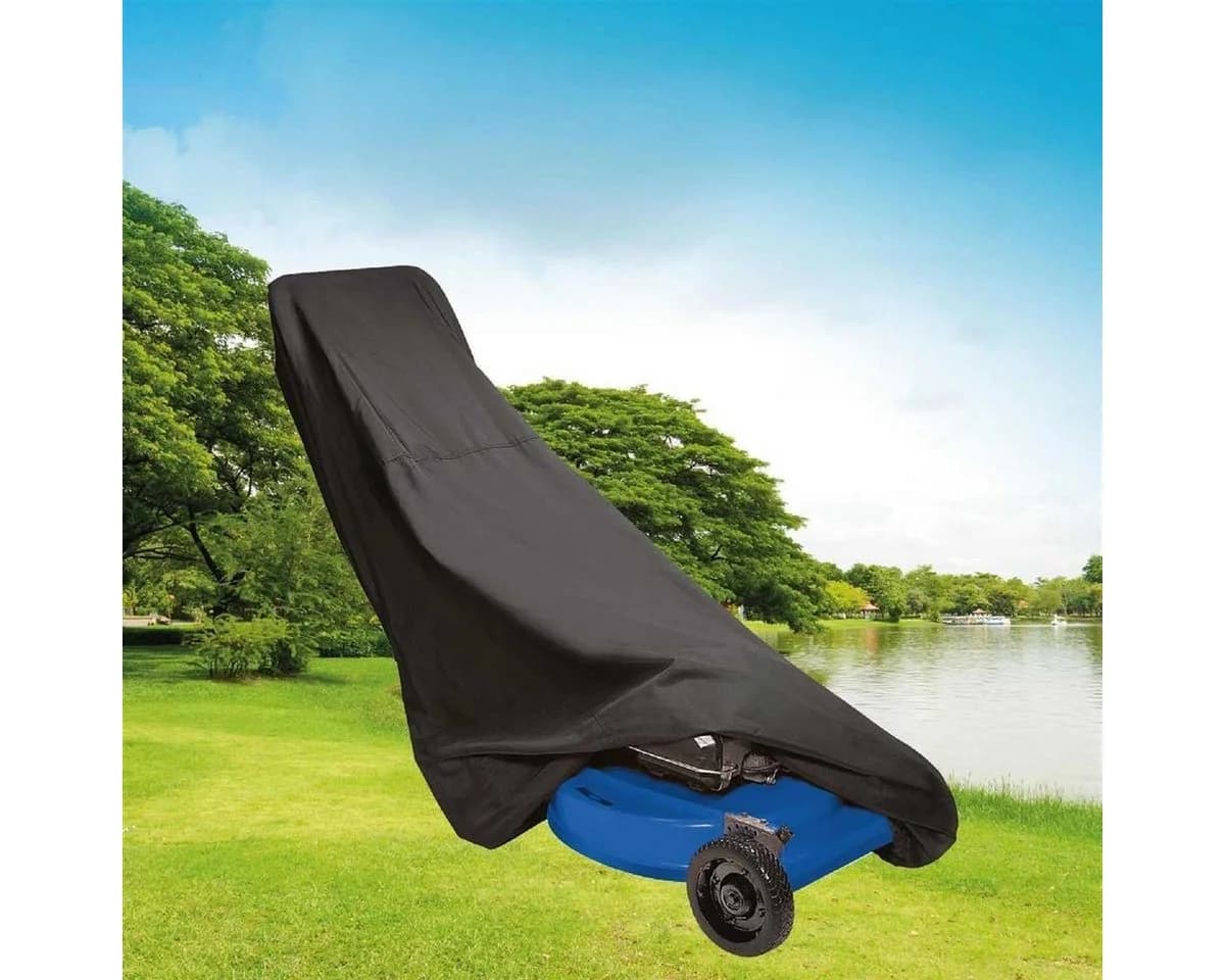 Bestlivings Rasenmäher-Schutzhülle 200D Polyester wetterfest mit Zugschnur - Bild 4