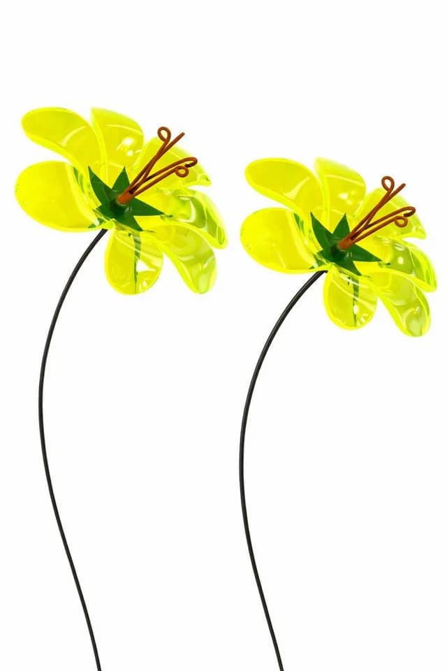 finehomegarden Gartenstecker Sonnenfänger Ringelblume 2er Set grün - Bild 2