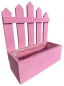 finehomegarden Blumenkasten Holz Zaun-Optik Pink Bild 2