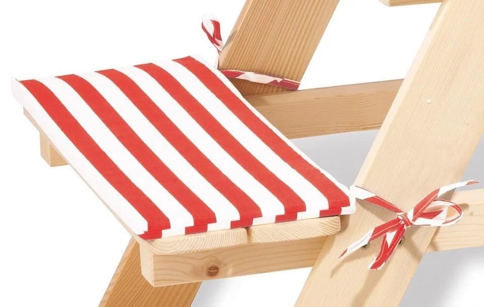 Pinolino® Kinder-Sitzauflage Nicki 2-tlg. Rot-Weiß Baumwolle