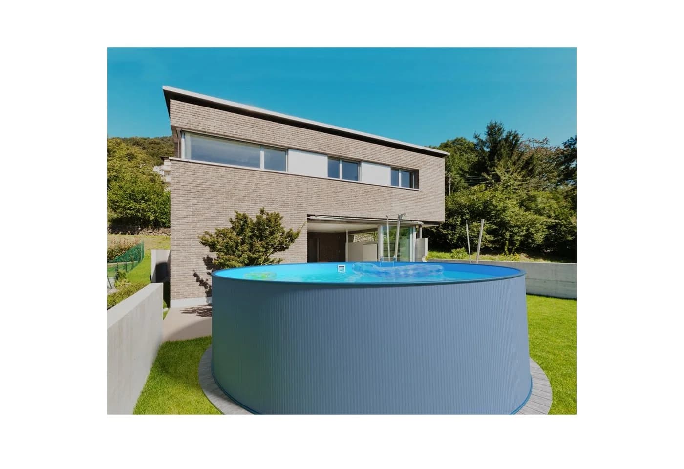 SUMMER FUN Rundpool Stahlwandpool anthrazit 120cm tief