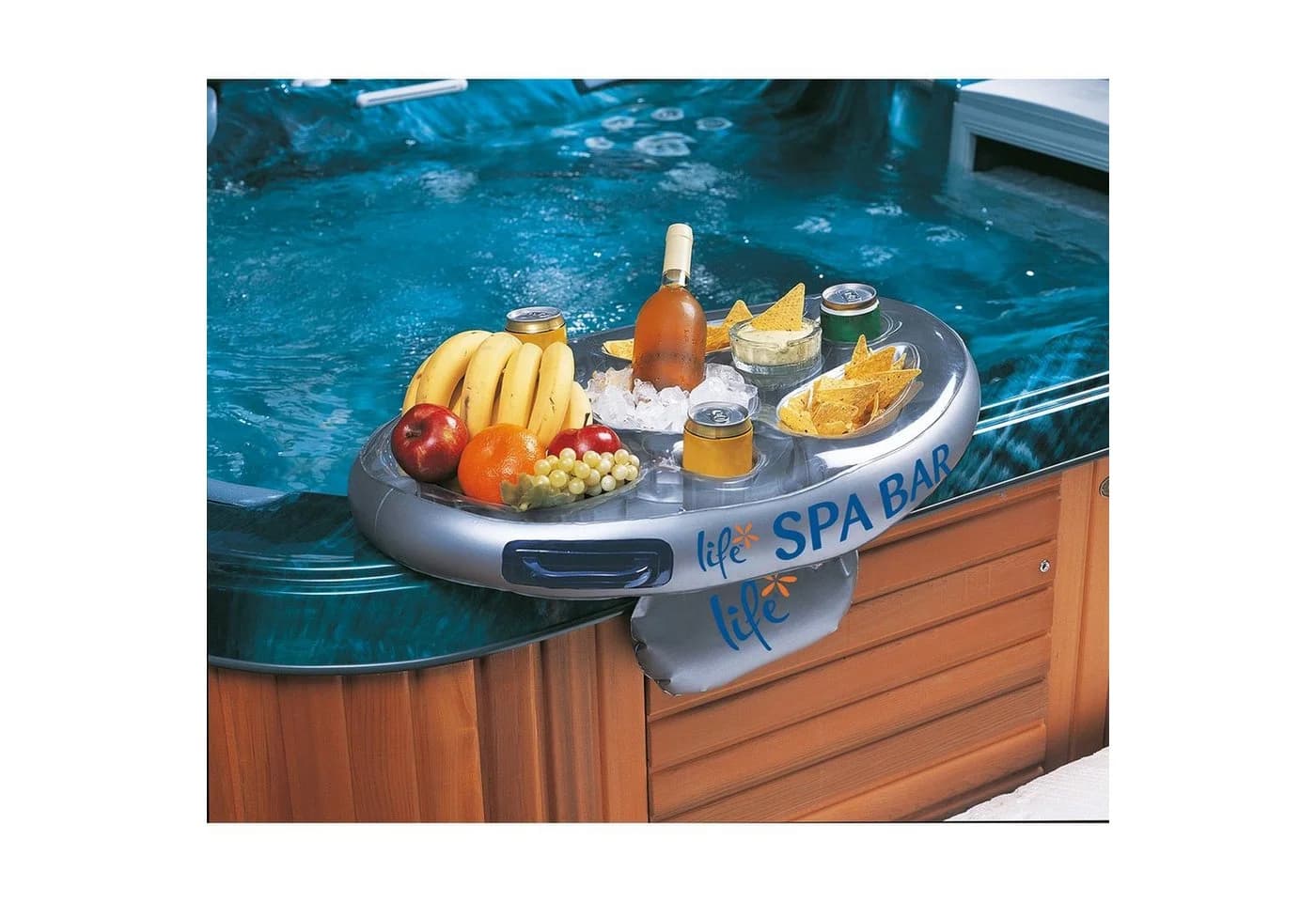 Planet Spa Whirlpool Bar Grau Aufblasbar für Getränke und Snacks