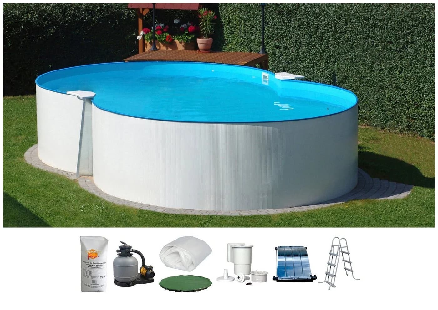 Achtformpool CLEAR POOL Stahlwandbecken 18.000 Liter - Bild 2