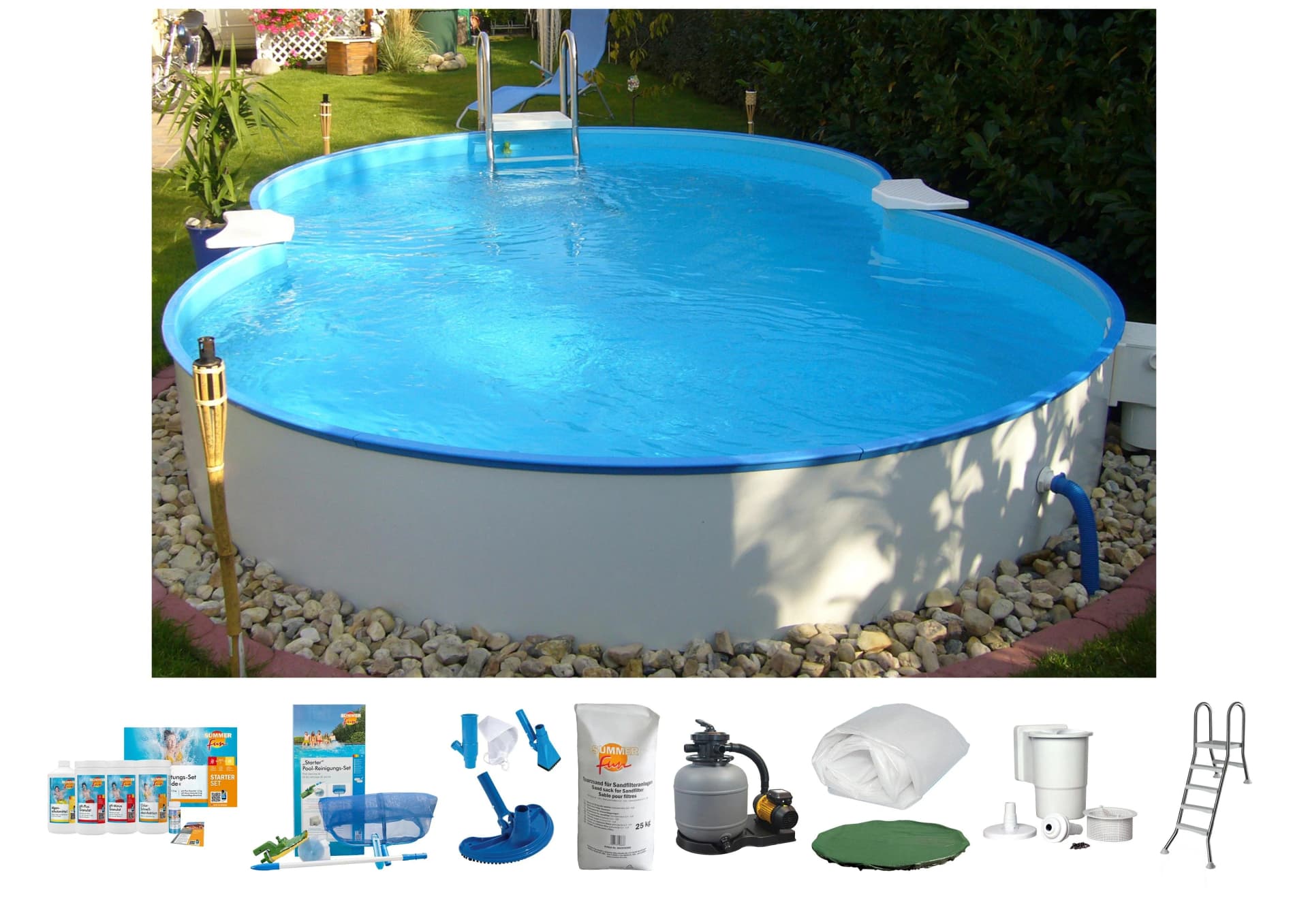 Achtformpool CLEAR POOL Schwimmbecken Teileinbau