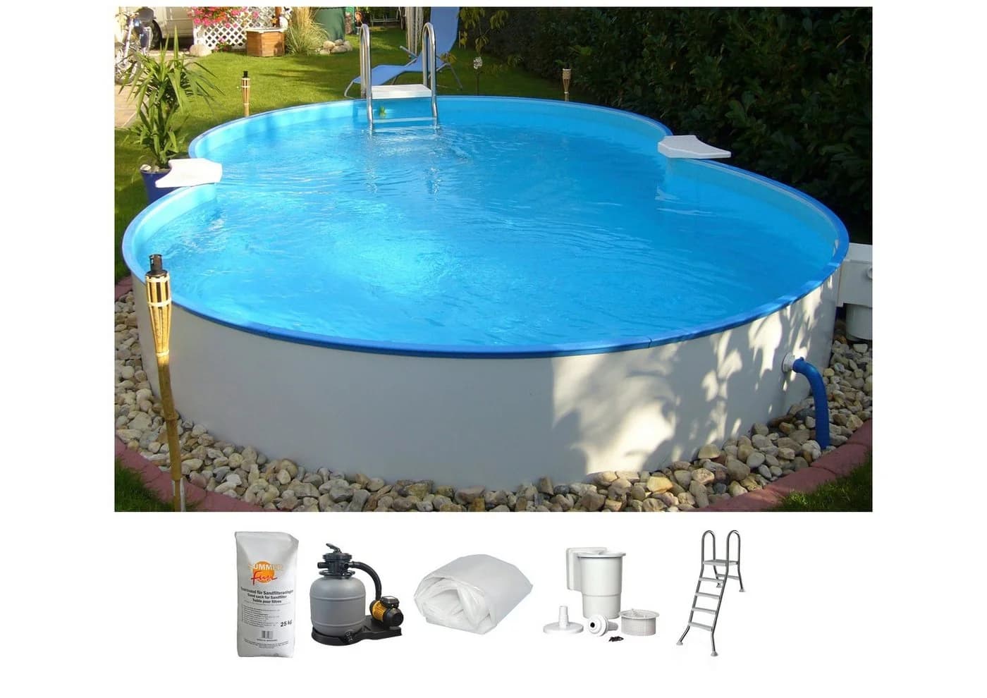 Achtformpool CLEAR POOL Schwimmbecken 540x350x120 cm - Bild 2
