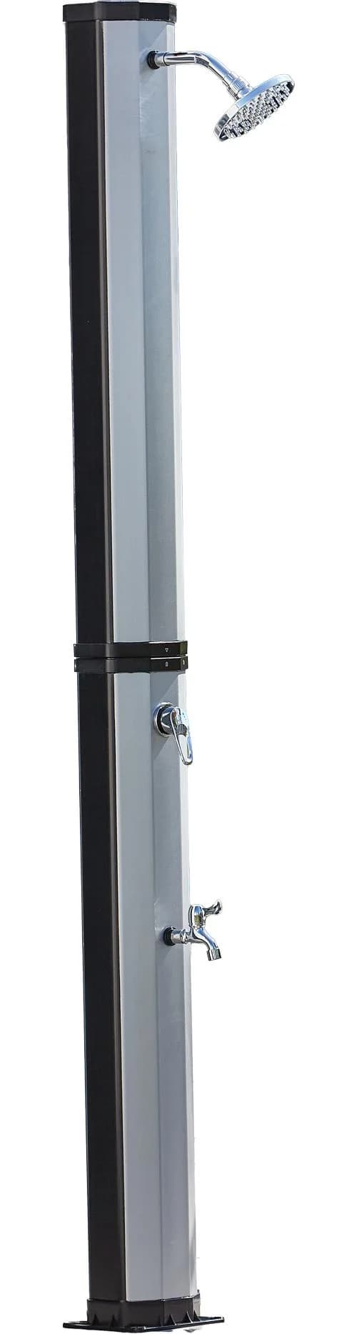 SUMMER FUN Solar Dusche 35L Schwarz Silber
