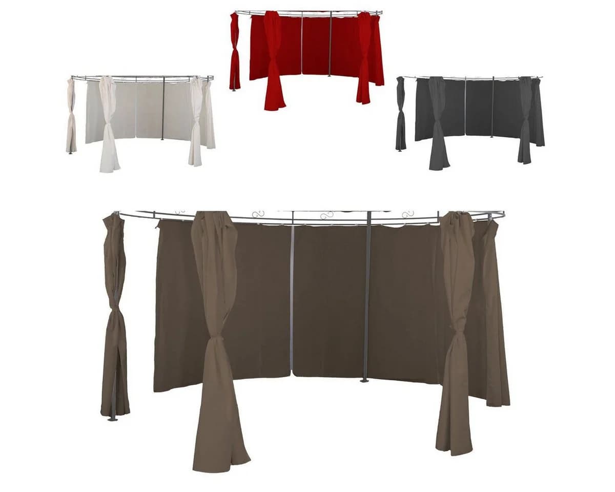 Linder Exclusiv Pavillonseitenteil 6er-Set Taupe Polyester