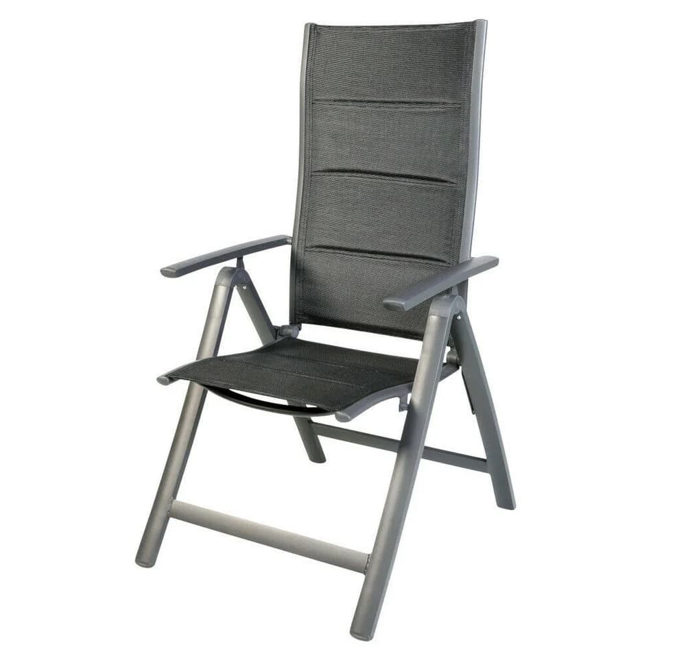 LEX Gartensessel Comfort 6-fach verstellbar gepolstert schwarz - Bild 2