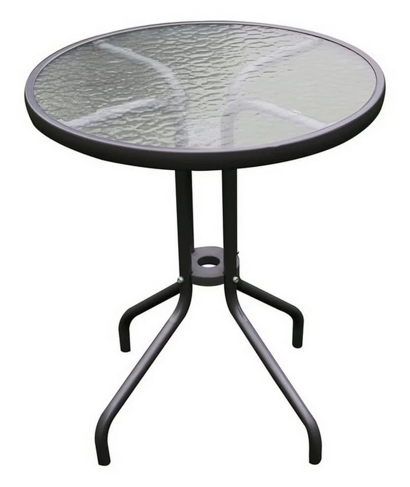 Linder Exclusiv Bistrotisch mit Glasplatte - Runder Gartentisch