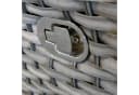 LEX Gartensessel Relaxsessel COMFORT mit Hocker - Grau - Polyrattan Bild 3
