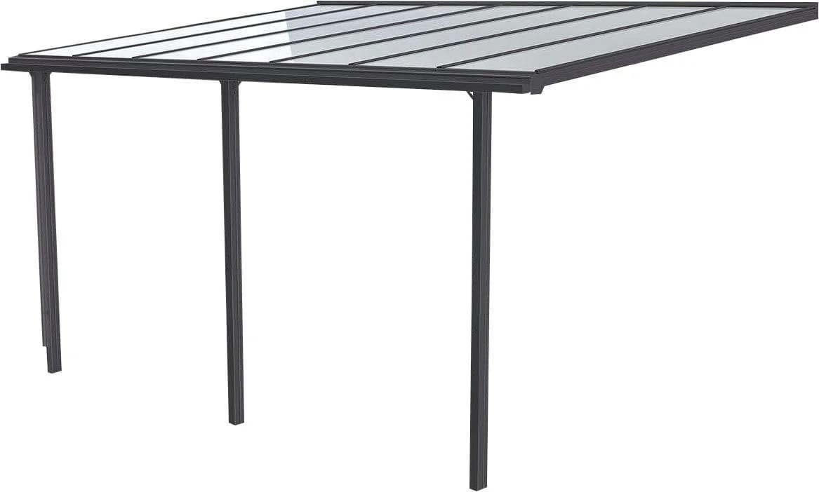 Beckmann Terrassendach Trend Anthrazit Aluminium Kunststoff