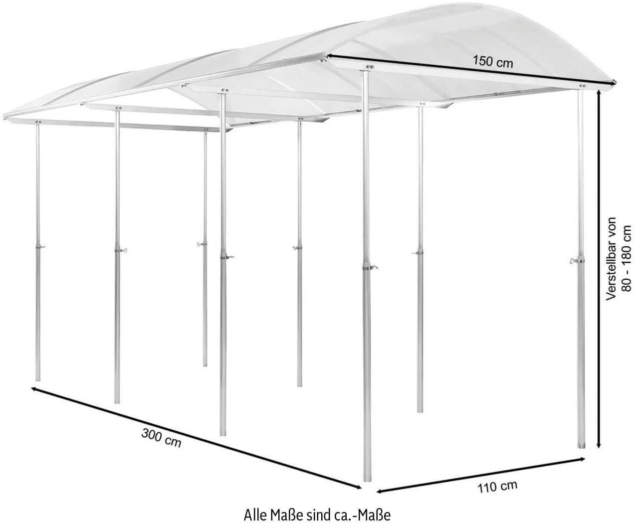 Pflanzenschutzdach BECKMANN Modell 2 Silber - Bild 3