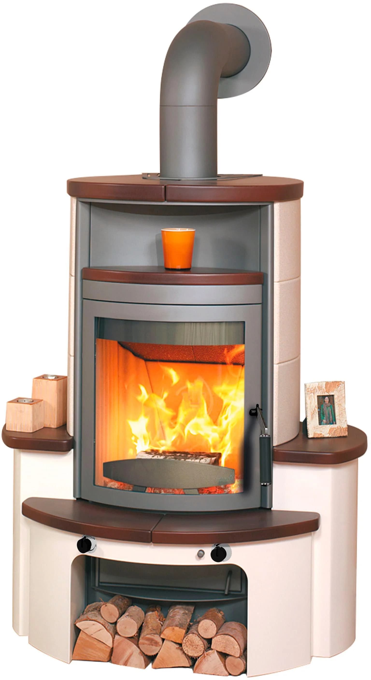 Kaminofen Avenso GT ECOplus 6 KW Braun Titanfarben