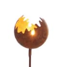 Dragimex Gartenstecker Metall Feuerkugel Edelrost Bild 2