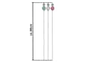 Dragimex 3x Gartenstecker Metall mit Keramikkugel Shabby Chic Bild 1
