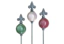 Dragimex 3x Gartenstecker Metall mit Keramikkugel Shabby Chic Bild 2