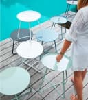 Outdoor Beistelltisch LIAM Anthrazit Stahl Metallplatte Bild 1