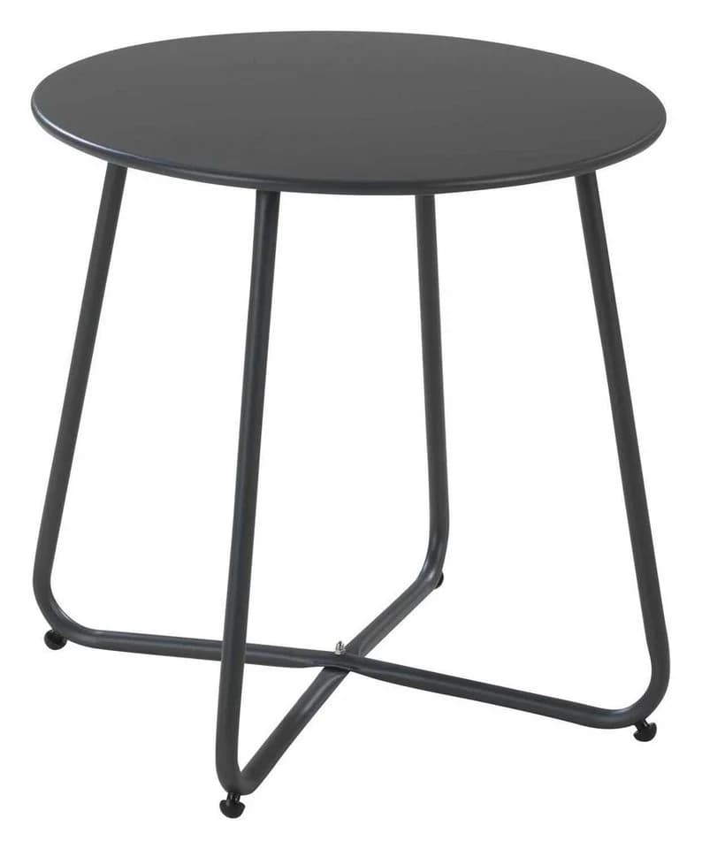 Outdoor Beistelltisch LIAM Anthrazit Stahl Metallplatte - Bild 2