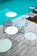 Outdoor Beistelltisch LIAM Anthrazit Stahl Metallplatte Bild 3