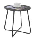 Outdoor Beistelltisch LIAM Anthrazit Stahl Metallplatte Bild 4