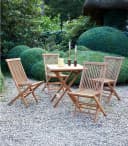 Outdoor Klappstuhl RIVA Braun Teakholz Massiv Klappbar Bild 1