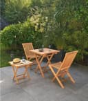 Outdoor Beistelltisch RIVA Braun Teakholz Klappbar Bild 1