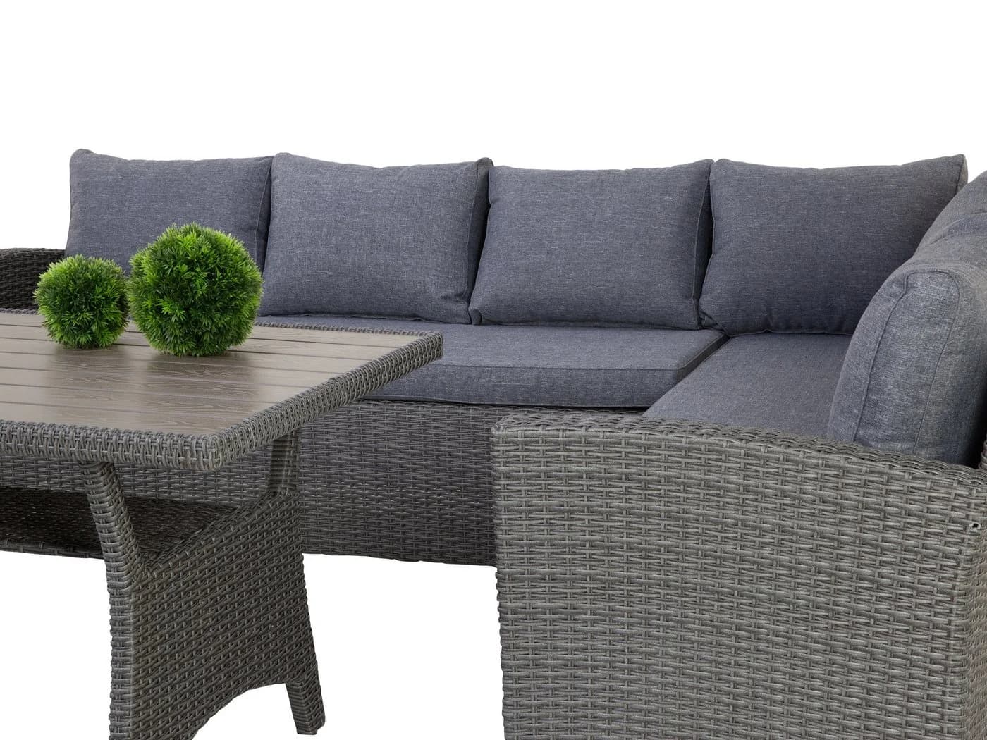 OUTDOOR Lounge TAMPA 3-tlg. Braun/Grau