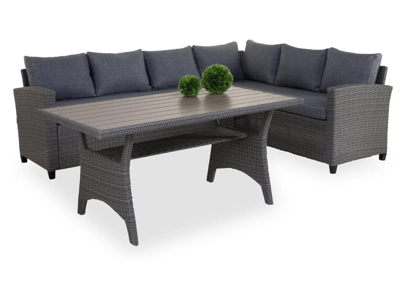 OUTDOOR Lounge TAMPA 3-tlg. Braun/Grau - Bild 2