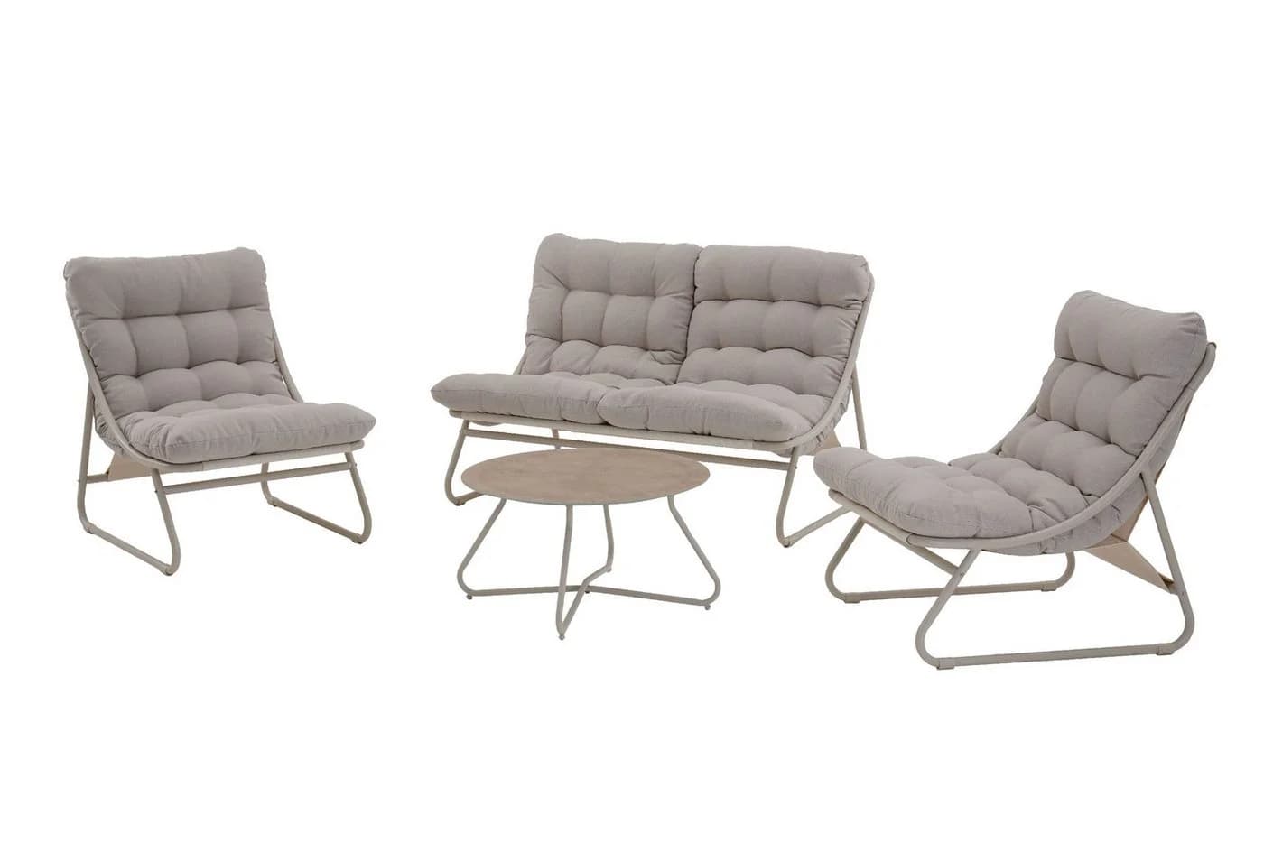 casa NOVA Gartenlounge-Set SVEA Beige mit Glas