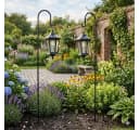 Eurotrade Gartenstecker 2er Set Laternenstab Schwarz Metall Bild 1