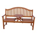 Garden Pleasure Gartenbank PHUKET mit Tisch Braun Eukalyptus Bild 1