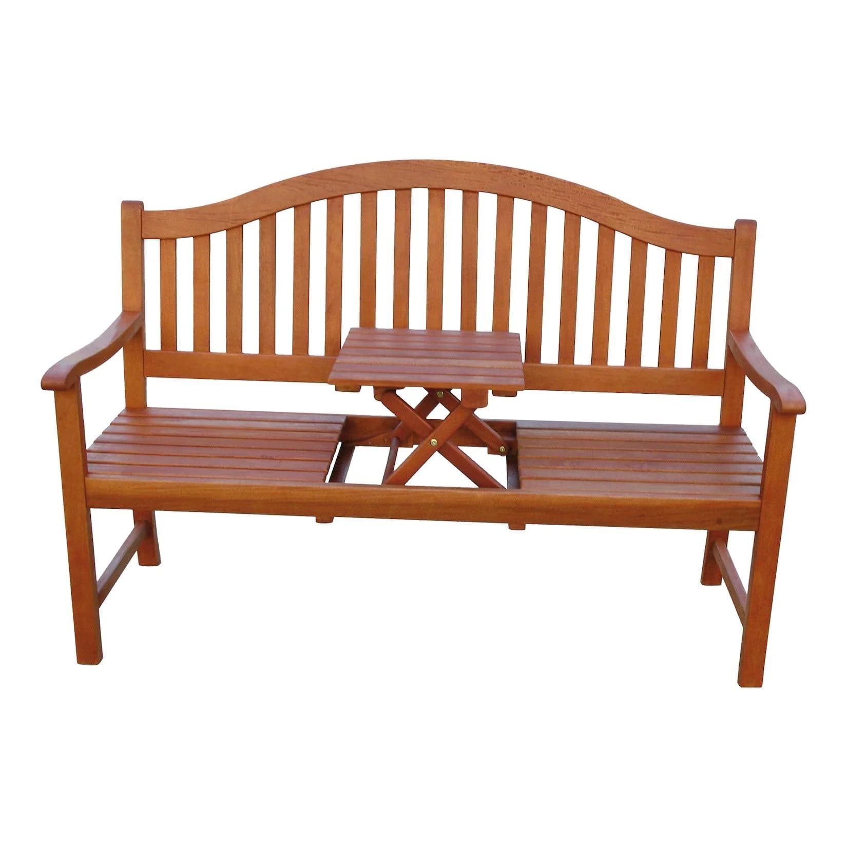 Garden Pleasure Gartenbank PHUKET mit Tisch Braun Eukalyptus