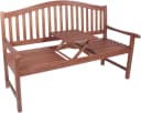 Garden Pleasure Gartenbank PHUKET mit Tisch Braun Eukalyptus Bild 2