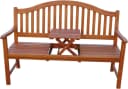 Garden Pleasure Gartenbank PHUKET mit Tisch Braun Eukalyptus Bild 4