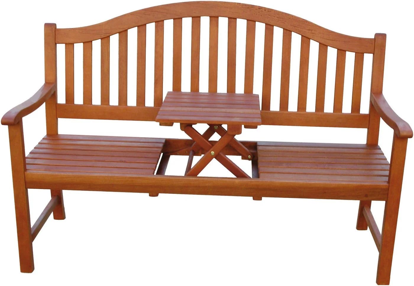 Garden Pleasure Gartenbank PHUKET mit Tisch Braun Eukalyptus - Bild 4