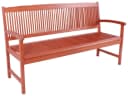 Garden Pleasure Gartenbank Stockholm 3-Sitzer Braun Eukalyptus Bild 2