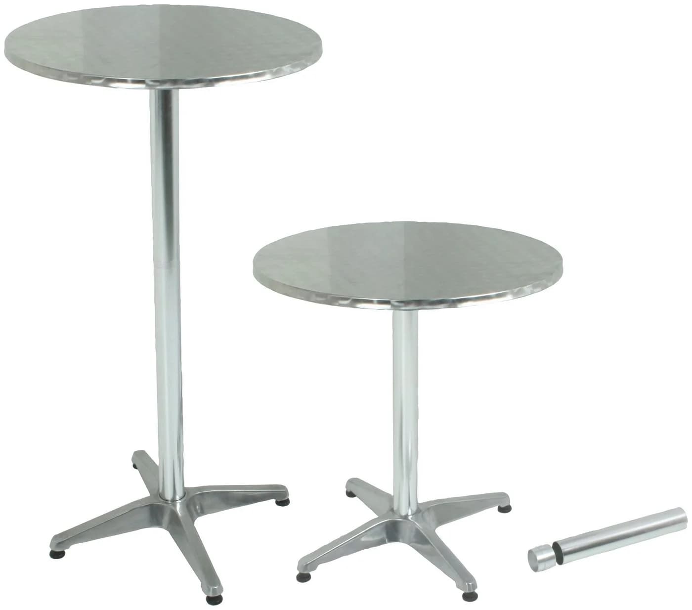 Garden Pleasure Gartentisch Stehtisch BISTRO Silber Aluminium - Bild 3