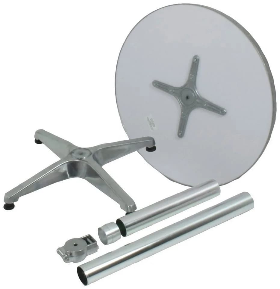 Garden Pleasure Gartentisch Stehtisch BISTRO Silber Aluminium - Bild 4