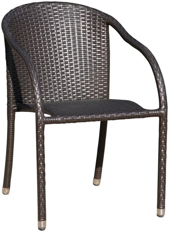 GARDEN PLEASURE RIGA Stapelstuhl 2er Set Coffee Kunststoff Aluminium - Bild 3