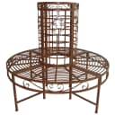 Garden Pleasure Baumbank Metall Dunkelbraun 5-Sitzer Bild 1