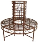 Garden Pleasure Baumbank Metall Dunkelbraun 5-Sitzer Bild 3