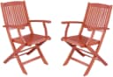 GARDEN PLEASURE Klappstuhl STOCKHOLM 2er Set Braun Massivholz Bild 2