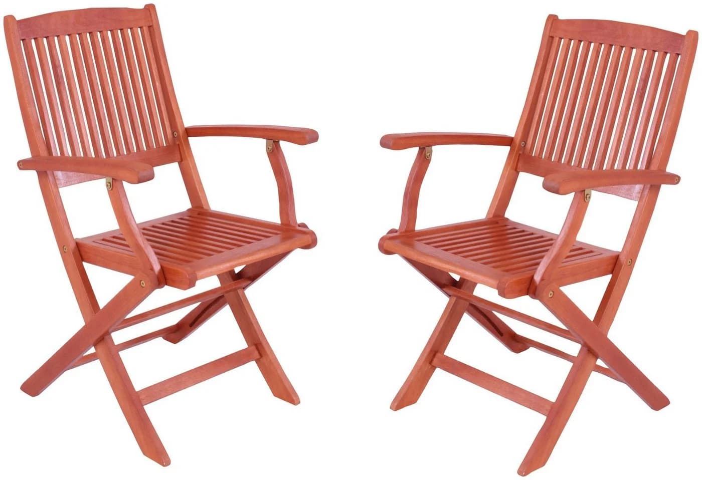 GARDEN PLEASURE Klappstuhl STOCKHOLM 2er Set Braun Massivholz - Bild 2