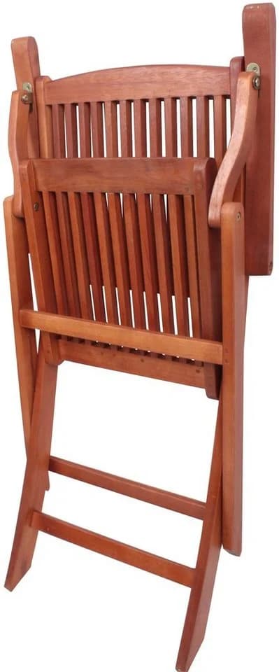 GARDEN PLEASURE Klappstuhl STOCKHOLM 2er Set Braun Massivholz - Bild 4