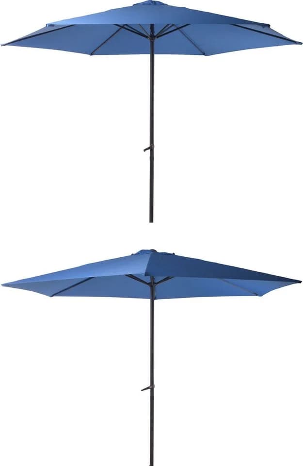 GARDEN PLEASURE Sonnenschirm Blau 300 cm mit Kurbel - Bild 2